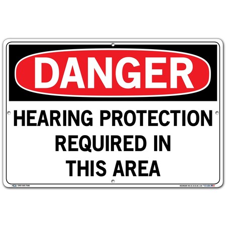 Vestil Sign, Danger, 18.5x12.5", Alum Comp, .130, SI-D-14-D-AC-130 SI-D-14-D-AC-130